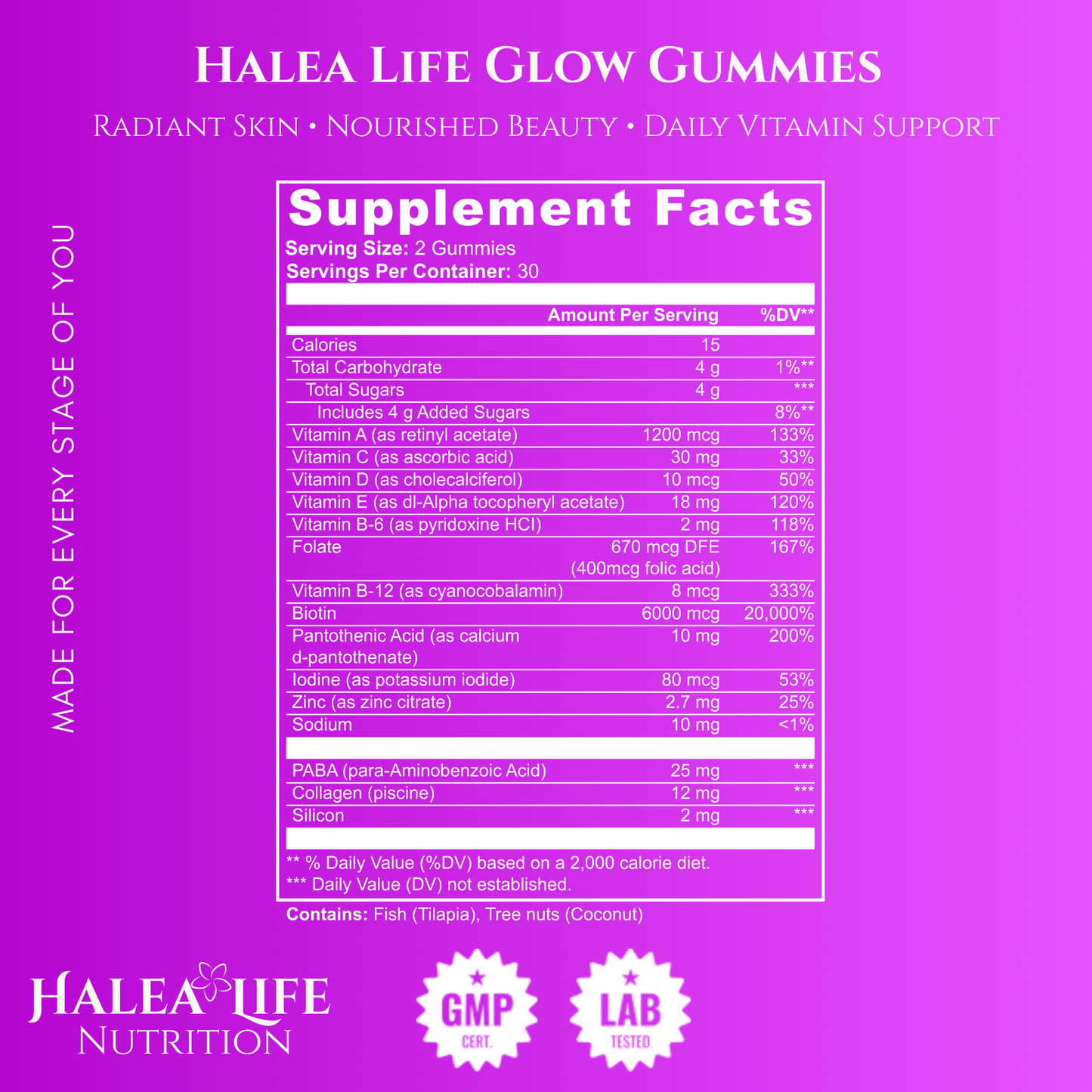 Glow Hair, Skin & Nails Gummies